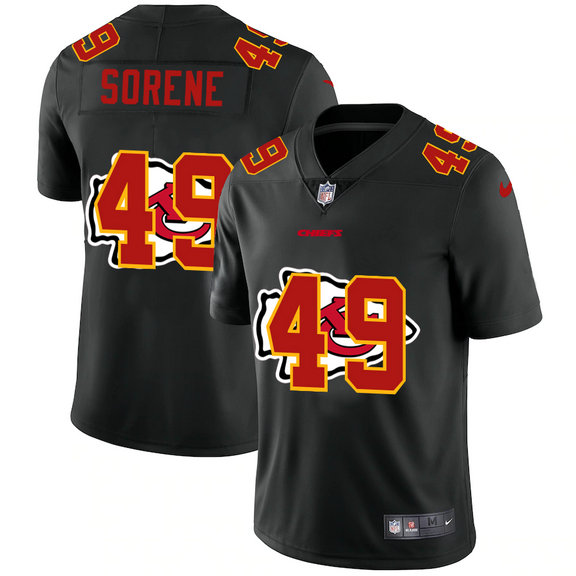 Kansas City Chiefs #49 Daniel Sorensen Men's Nike Team Logo Dual Overlap Limited NFL Jersey Black