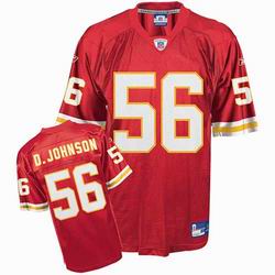 Kansas City Chiefs #56 D JOHNSON Red Jersey