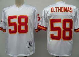 Kansas City Chiefs #58 Derrick Thomas Throwback white Jerseys