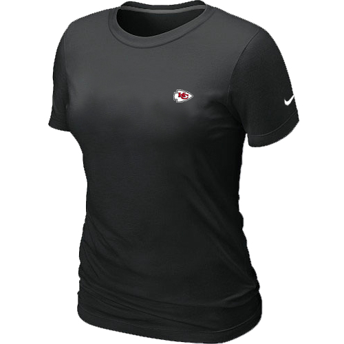Kansas City Chiefs Chest embroidered logo women's T-Shirt black