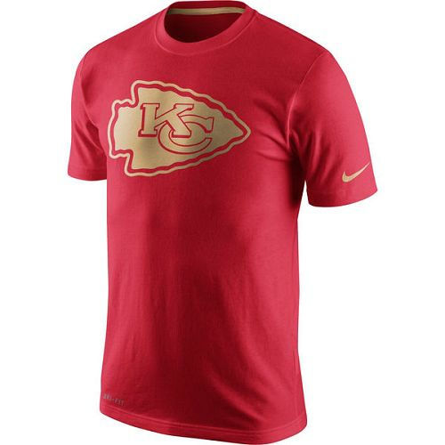 Kansas City Chiefs Nike Red Championship Drive Gold Collection Performance T-Shirt