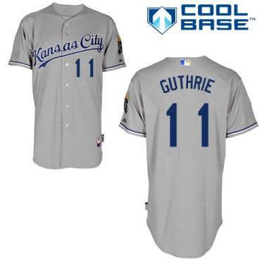 Kansas City Royals 11 Jeremy Guthrie Grey Cool Base Stitched Baseball Jersey