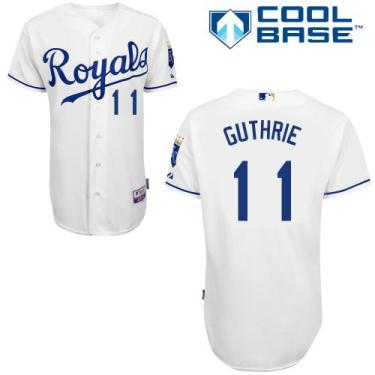 Kansas City Royals 11 Jeremy Guthrie White Cool Base Stitched Baseball Jersey