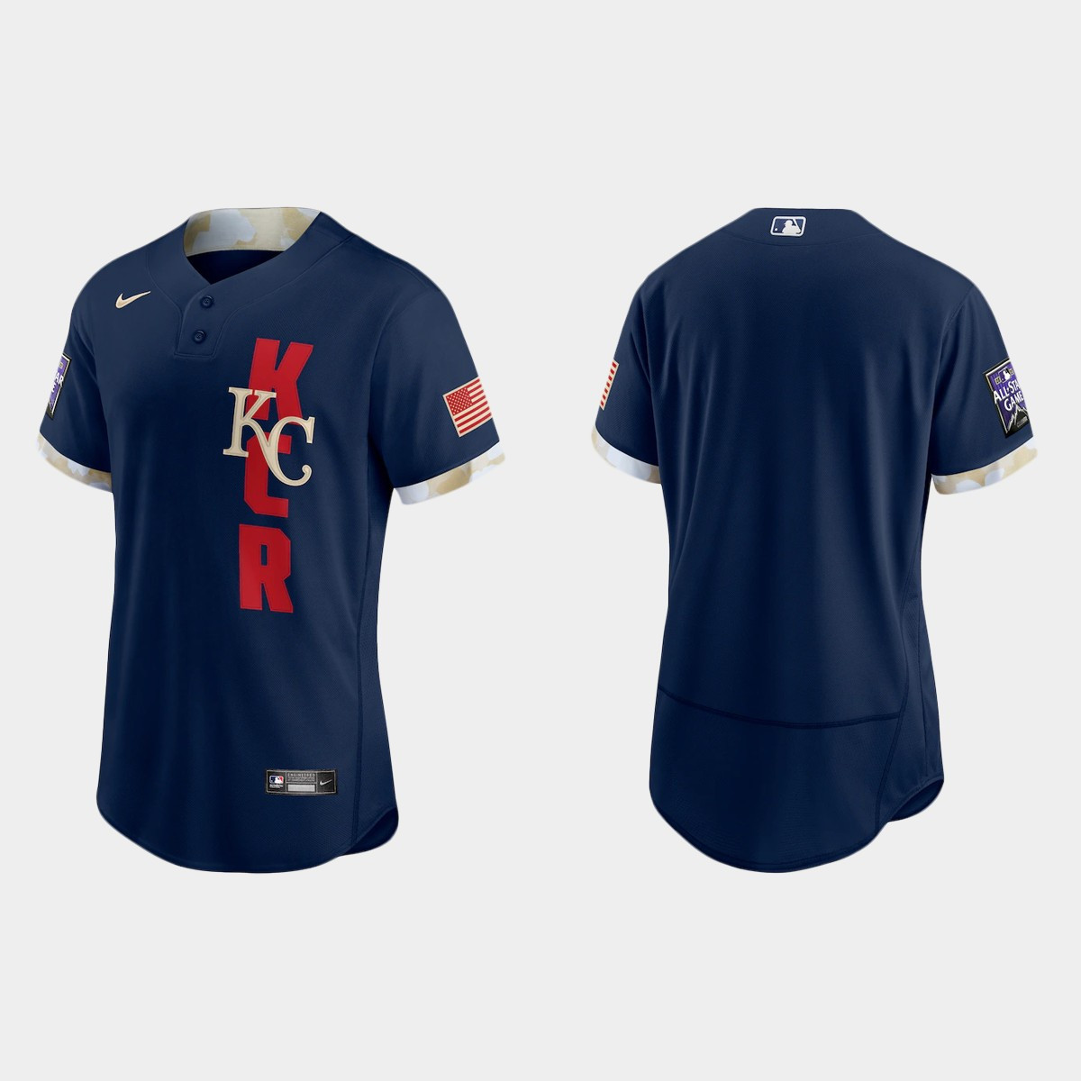 Kansas City Royals 2021 Mlb All Star Game Authentic Navy Jersey_副本