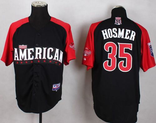 Kansas City Royals 35 Eric Hosmer Black 2015 All-Star American League Baseball jersey