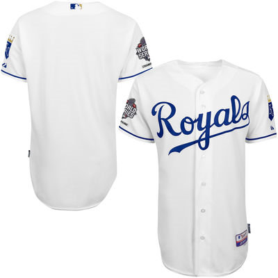 Kansas City Royals Blank White Cool Base 2015 World Series Champions Patch MLB Jersey