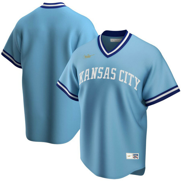 Kansas City Royals Nike Road Cooperstown Collection Team MLB Jersey Light Blue