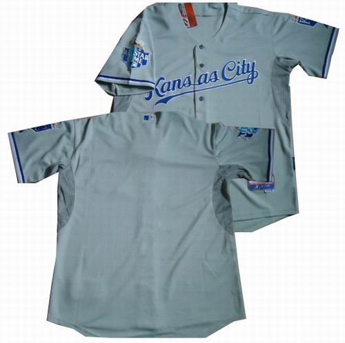 Kansas City Royals blank grey Cool Base Jersey w2012 All Star Patch