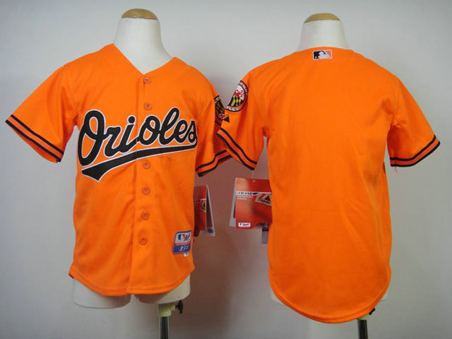 Kid Baltimore Orioles Blank Orange Jersey