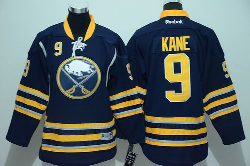 Kid Buffalo Sabres 9 Evander Kane Navy Blue NHL Jersey