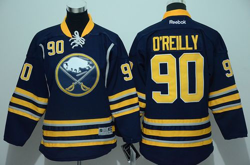 Kid Buffalo Sabres 90 Ryan O-Reilly Navy Blue NHL Jersey