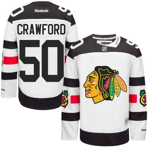 Kid Chicago Blackhawks 50 Corey Crawford White 2016 Stadium Series NHL Jersey