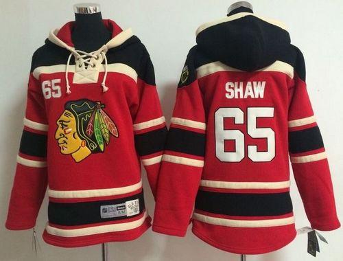Kid Chicago Blackhawks 65 Andrew Shaw Red Sawyer Hooded Sweatshirt NHL Jersey