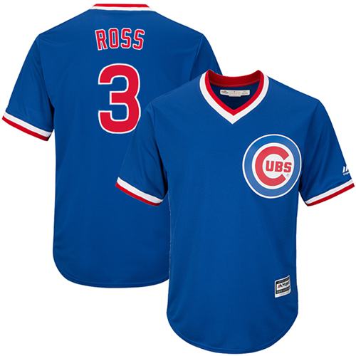 Kid Chicago Cubs 3 David Ross Blue Cooperstown MLB Jersey