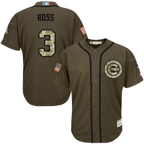 Kid Chicago Cubs 3 David Ross Green Salute to Service MLB Jersey
