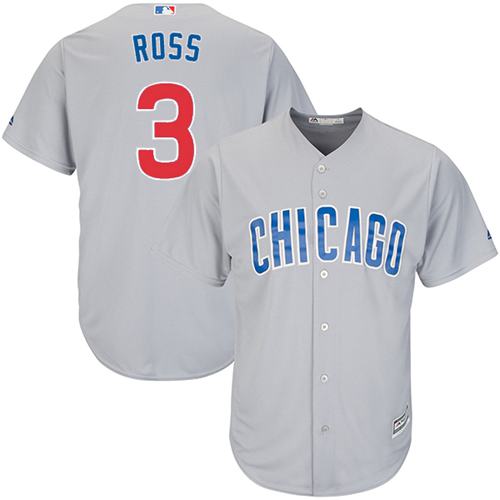 Kid Chicago Cubs 3 David Ross Grey Road MLB Jersey