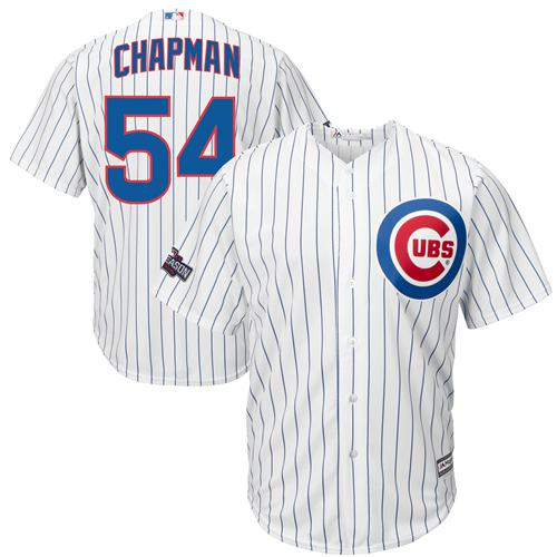 Kid Chicago Cubs 54 Aroldis Chapman White Home MLB Jersey