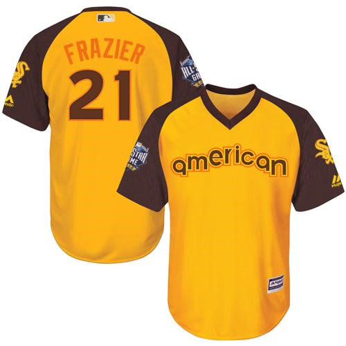 Kid Chicago White Sox 21 Todd Frazier Gold 2016 All-Star American League Baseball Jersey