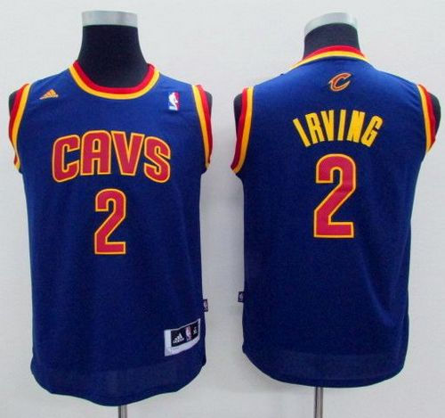 Kid Cleveland Cavaliers 2 Kyrie Irving Navy Blue NBA Jersey