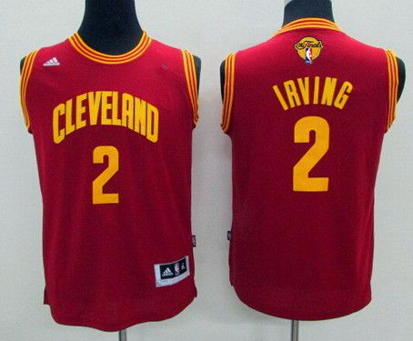 Kid Cleveland Cavaliers 2 Kyrie Irving Red 2016 The NBA Finals Patch Jersey