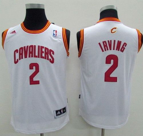 Kid Cleveland Cavaliers 2 Kyrie Irving White NBA Jersey