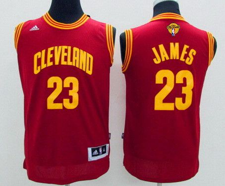 Kid Cleveland Cavaliers 23 LeBron James Red 2016 The NBA Finals Patch Jersey