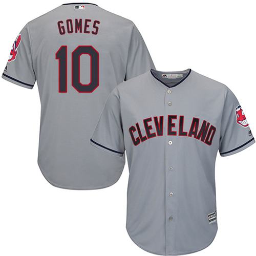 Kid Cleveland Indians 10 Yan Gomes Grey Road MLB Jersey
