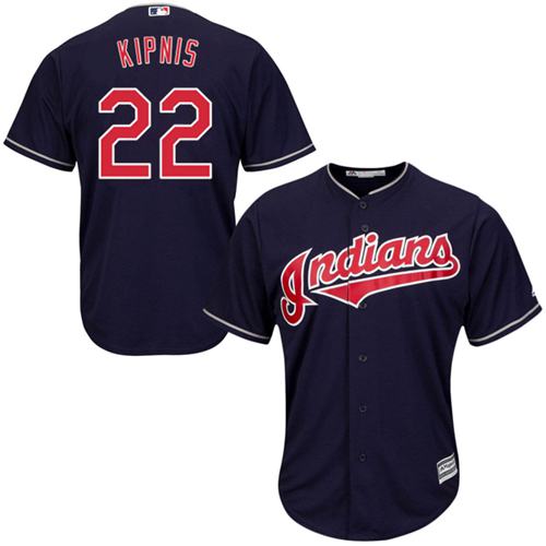 Kid Cleveland Indians 22 Jason Kipnis Navy Blue Alternate MLB Jersey