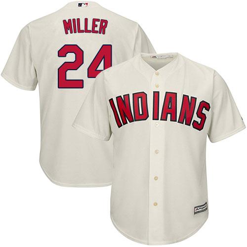 Kid Cleveland Indians 24 Andrew Miller Cream Alternate MLB Jersey