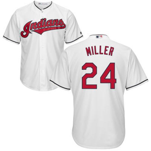 Kid Cleveland Indians 24 Andrew Miller White Home MLB Jersey