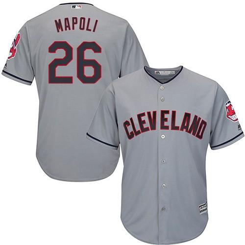 Kid Cleveland Indians 26 Mike Napoli Grey Road MLB Jersey