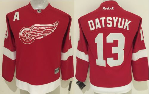 Kid Detroit Red Wings 13 Pavel Datsyuk Red NHL Jersey