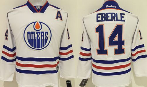 Kid Edmonton Oilers 14 Jordan Eberle White NHL Jersey