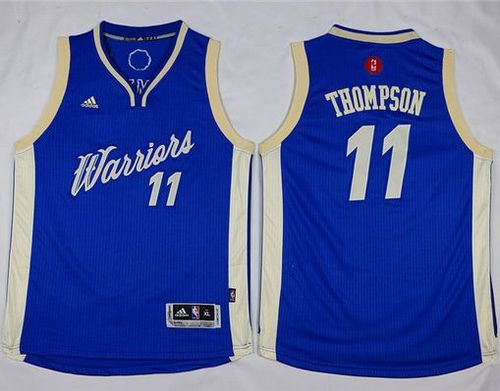 Kid Golden State Warriors 11 Klay Thompson Blue 2015-2016 Christmas Day NBA Jersey
