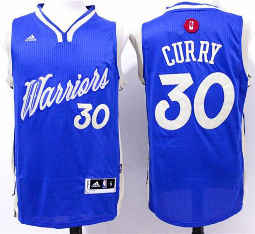Kid Golden State Warriors 30 Stephen Curry Blue 2015-2016 Christmas Day NBA Jersey