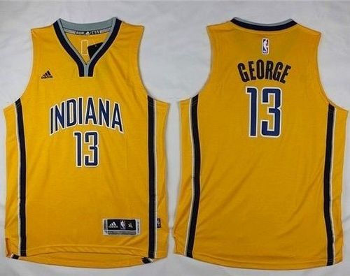Kid Indiana Pacers 13 Paul George Yellow NBA Jersey