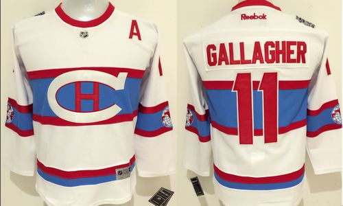 Kid Montreal Canadiens 11 Brendan Gallagher White 2016 Winter Classic NHL Jersey