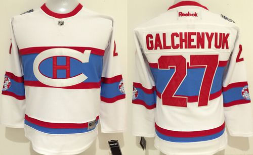 Kid Montreal Canadiens 27 Alex Galchenyuk White 2016 Winter Classic NHL Jersey