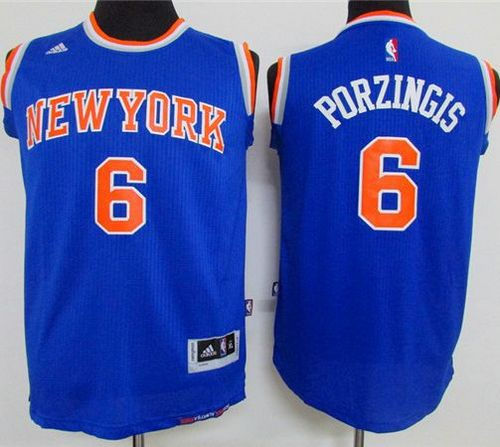 Kid New York Knicks 6 Kristaps Porzingis Blue NBA Jersey