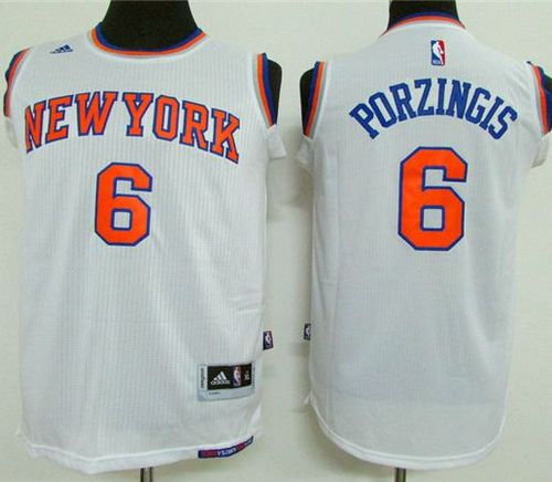 Kid New York Knicks 6 Kristaps Porzingis White NBA Jersey