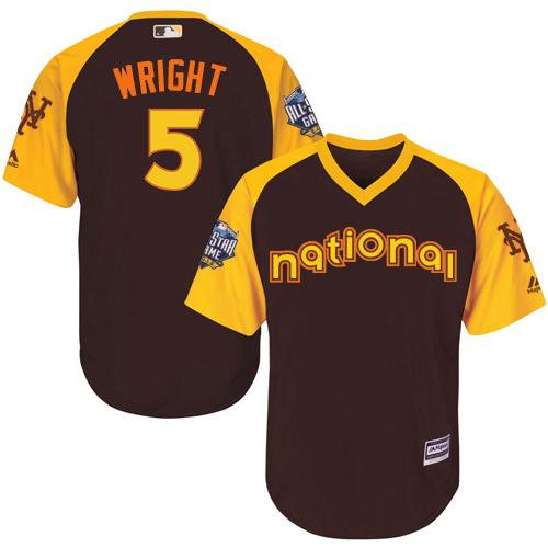 Kid New York Mets 5 David Wright Brown 2016 All-Star National League Baseball Jersey