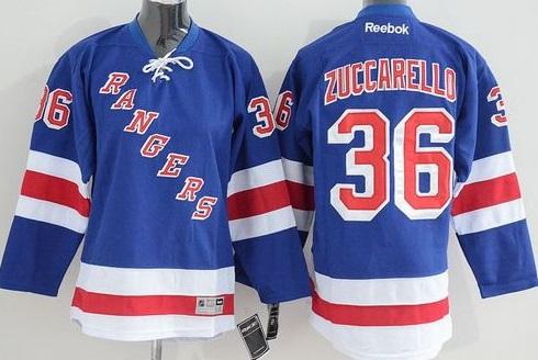 Kid New York Rangers 36 Mats Zuccarello Blue Home NHL Jersey