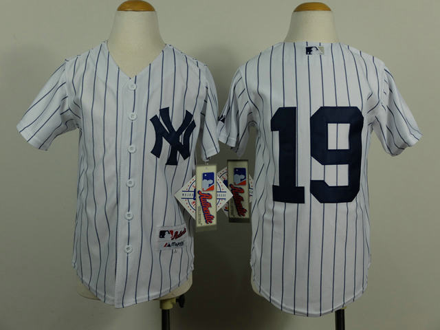 Kid New York Yankees 19 Masahiro Tanaka White MLB Jerseys