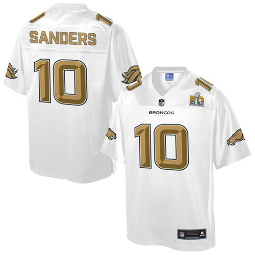 Kid Nike Denver Broncos 10 Emmanuel Sanders White NFL Pro Line Super Bowl 50 Fashion Game Jersey