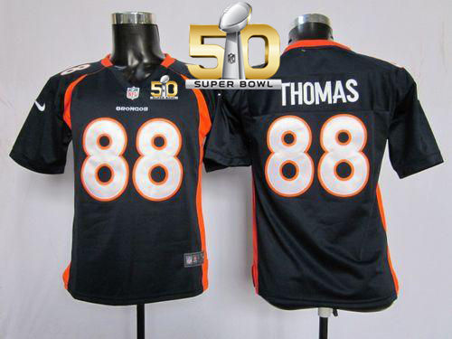 Kid Nike Denver Broncos 88 Demaryius Thomas Blue Alternate Super Bowl 50 NFL Jersey