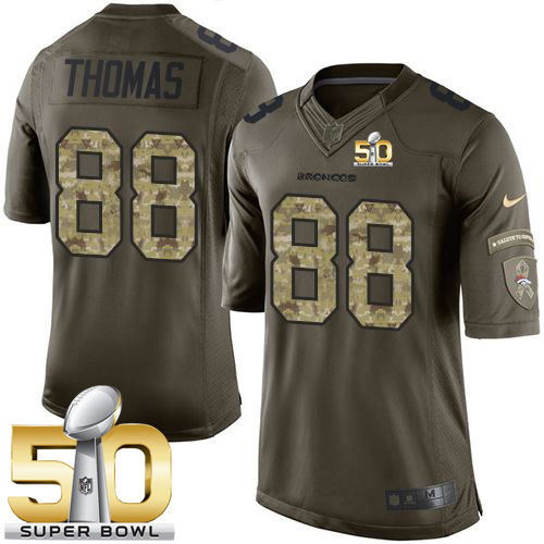 Kid Nike Denver Broncos 88 Demaryius Thomas Green Super Bowl 50 NFL Limited Salute to Service Jersey
