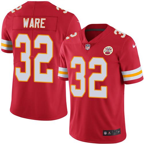 Kid Nike Kansas City Chiefs 32 Spencer Ware Red NFL Limited Rush Jersey