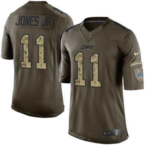 Kid Nike Lions 11 Marvin Jones Jr Green NFL Limited Salute to Service Jersey