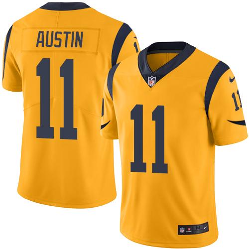 Kid Nike Los Angeles Rams 11 Tavon Austin Gold NFL Limited Rush Jersey