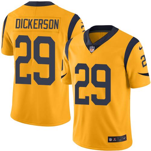 Kid Nike Los Angeles Rams 29 Eric Dickerson Gold NFL Limited Rush Jersey